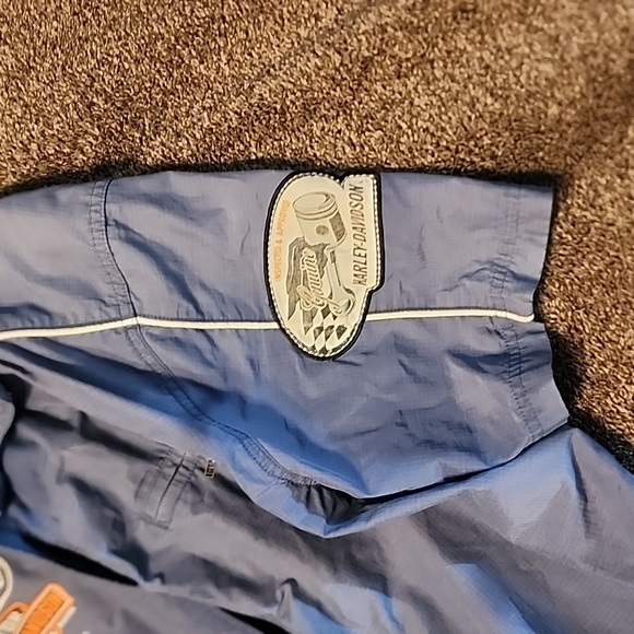 Vintage harley davidson button down navy short sleeved shirt - Picture 4 of 10